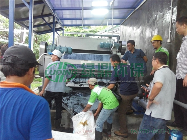 帶式壓濾機出口印度尼西亞處理工廠化工污泥